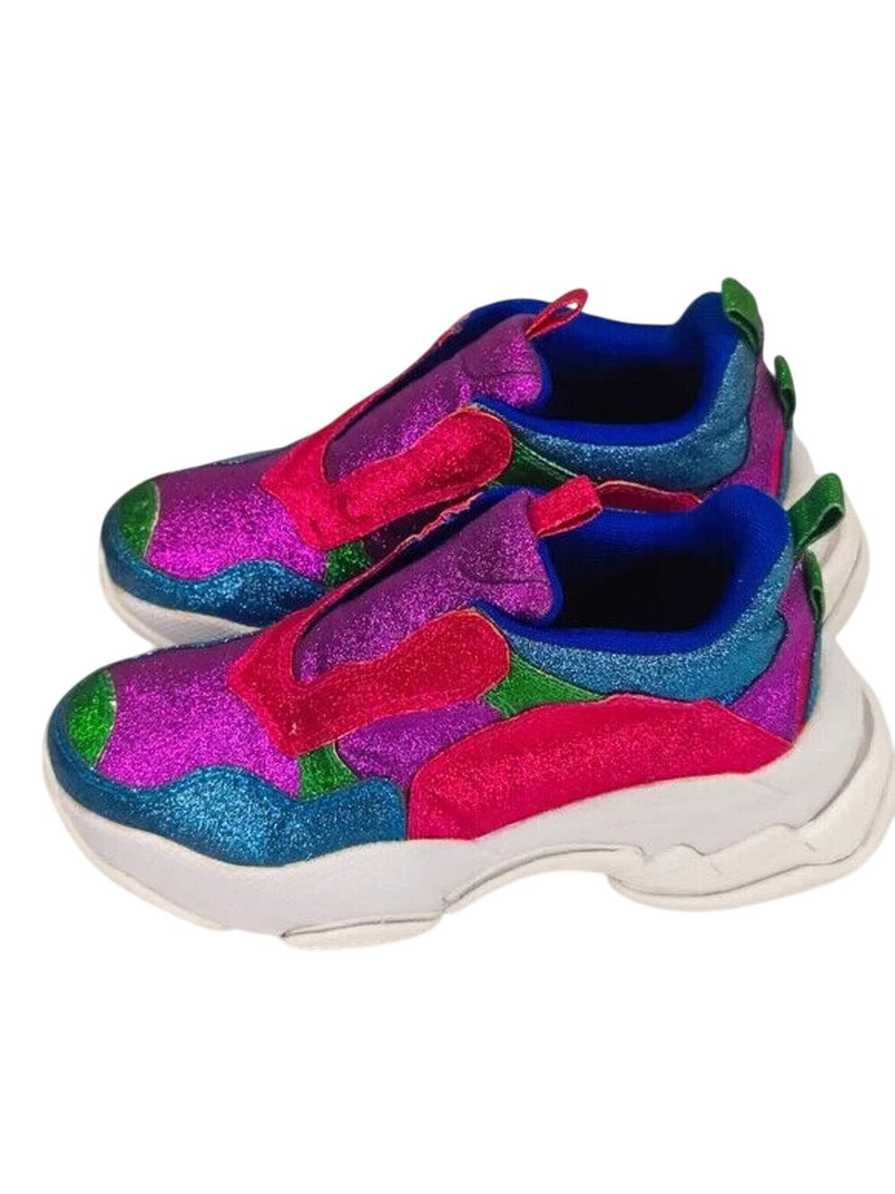 Jeffrey Campbell Glitter platform sneaker sz 7.5